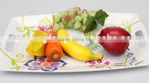 Melamine Rectangle Tray With Handles photo-2