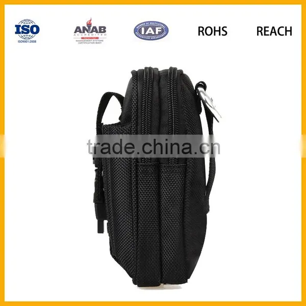 High Quality Cheap 300D Men Cycling Sport Waist Bag With Hasp Mobile Phone Pocket photo-3