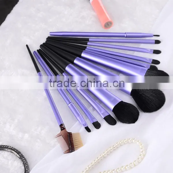 Professional 11 Pieces Metal Handle Makeup Brush Set,Tapered Handle Makeup Brush Set photo-2