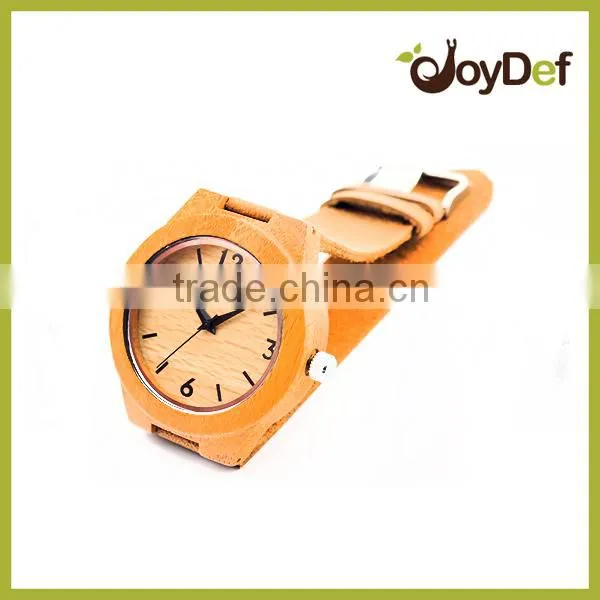 Custom Design Handmade Bamboo Wooden Watch Mens Quartz Watches in Gift Case photo-3