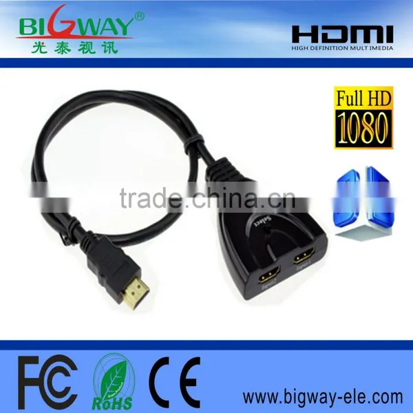 1080p Full-HD 2 Port 2 to 1 HDMI Switch Switcher 2 IN 1 OUT Hub With Remote Control for HDTV PS3 DVD photo-4