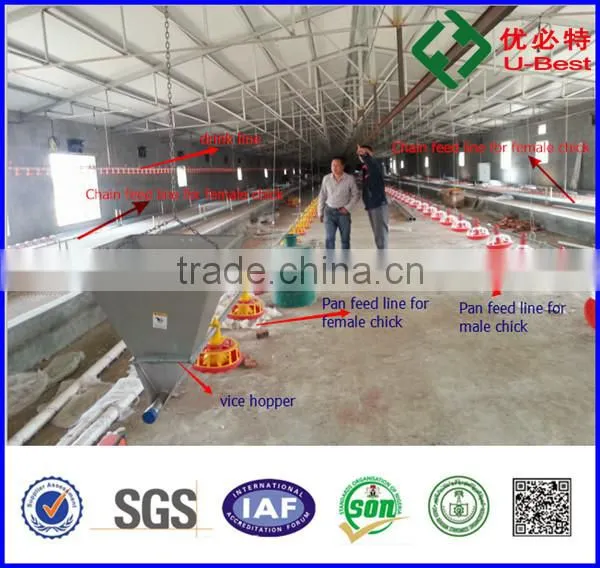 U-Best Poultry Equipment Breeders Chicken Pan Feeder System photo-2
