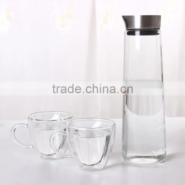 35 Oz Glass Drip-free Carafe With Stainless Steel Silicone Flip-top Lid, Glass Water Pitcher, Glass Fridge Carafe, Ice Tea Maker photo-3