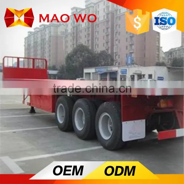Double Use 40ft Tri-axle Twisted Lock Flatbed Trailer photo-5