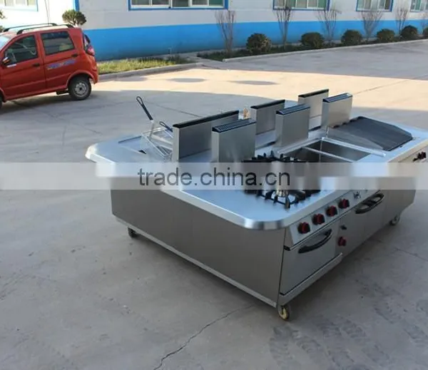 Restaurant Hotel Kitchen 4 Burner Gas Cooking Range With Oven photo-3