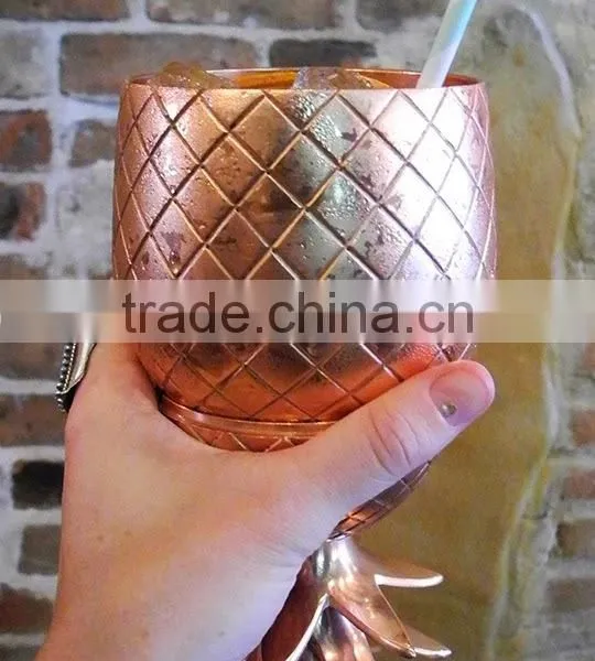 Rose Gold Pineapple Cocktail Mug, Pineapple Ice Bucket For Bar photo-3