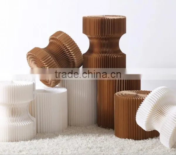 Popular Simplify Natural Portable Easy to Transport Living Room Paper Stool photo-6