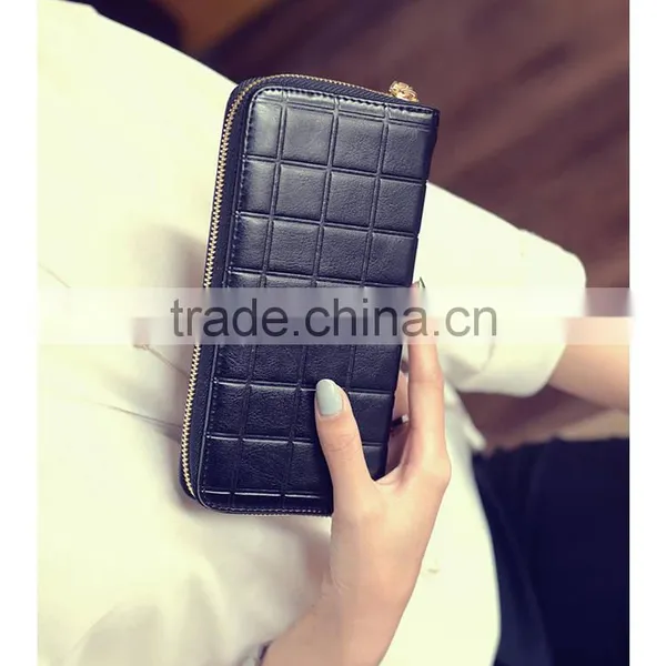 Women Long PU Leather 3 Fold Handbags Purses Clutch Wallet photo-3