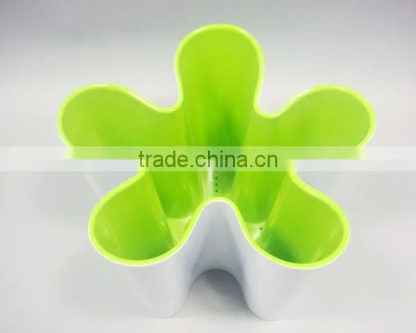 Two Tone Flower Shaped Melamine Colander Utensils photo-2