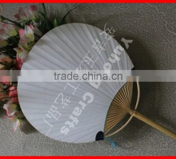 Top Sale Novelty Promotional Round Paper Hand Fan photo-5