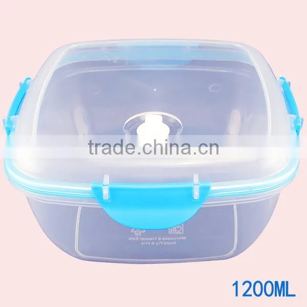 2pcs Clear With Lock Microwave Heating Plastic Food Container Set With Air Holes photo-6