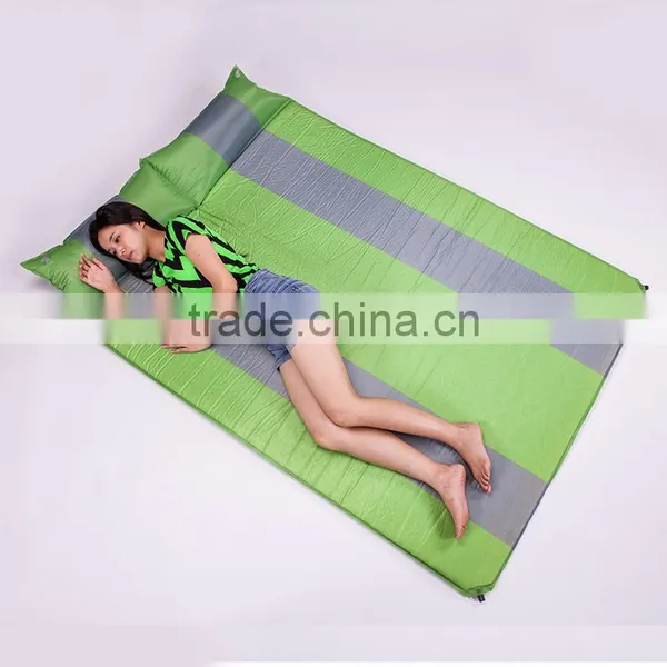Automatic Inflatable Dampproof Camping Mat With Double Automatic Blow-up Lilo Pillow, Foldable Picnic Mat photo-2