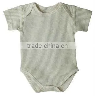 Short Sleeves Grey Baby Romper Summer OEM 100% Cotton Blank Infant Baby Romper photo-3