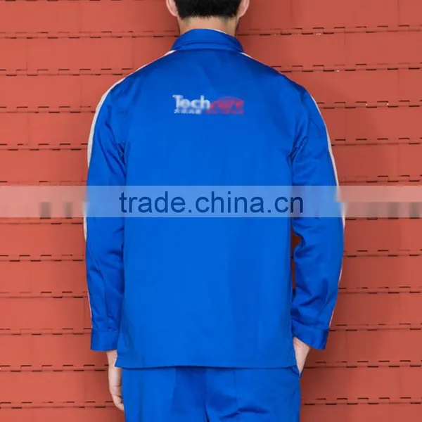 Custom High Quality Unisex Long Sleeve Royal Blue Workwear photo-4