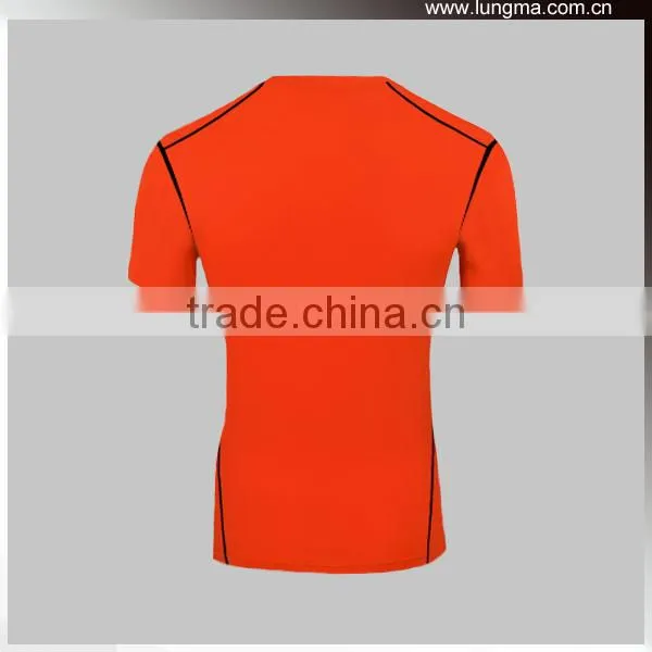 Free Sample Boy's Blank Short Sleeve Rash Guard Tee Compression Shirt For Water Sports Swim Surf Cycling Beach Running photo-3