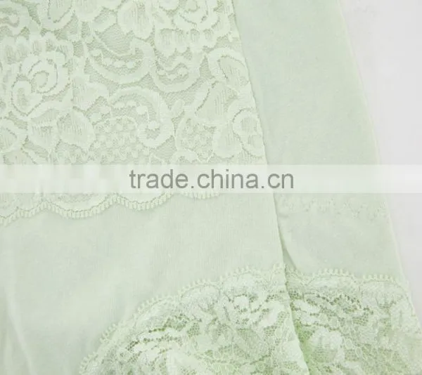 Custom Light Green 95% Cotton 5% Spandex With Lace Sexy Fancy Woman Underwear photo-5