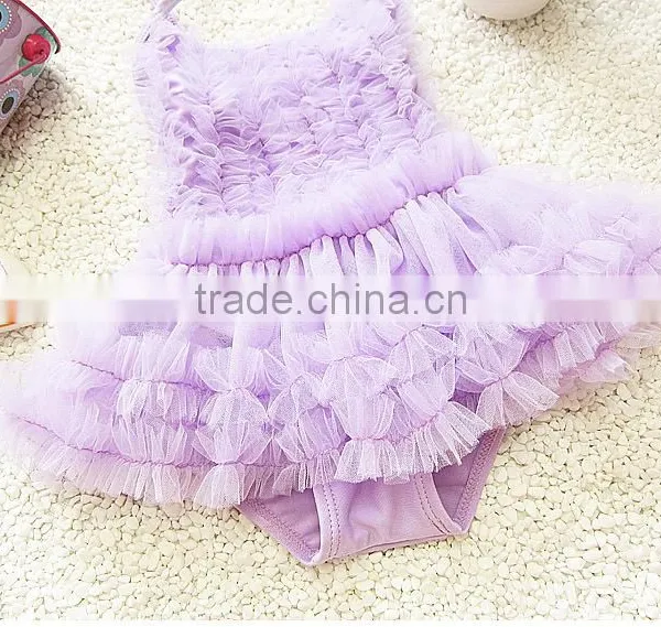 Hot Selling Swimwear Lace Little Girl Bikini Baby Girl Swimsuits /girls Shiny Swimsuit photo-4