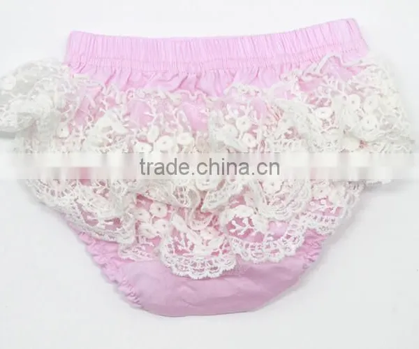 Cute Pink Childrens Toddlers Baby Underwear Girls Infant Diaper Covers Lace Kids Diaper Cover photo-3