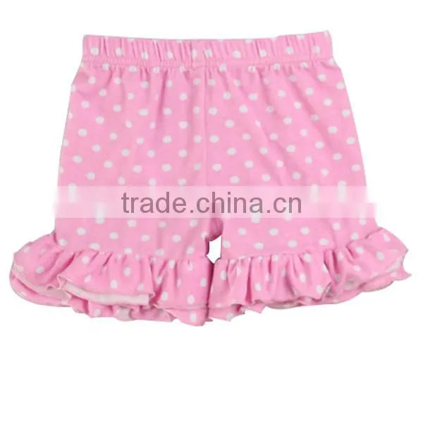 Polka Dot Print Shorts Child Model Wholesale Baby Ruffle Shorts Ruffle Icing Shorts photo-2