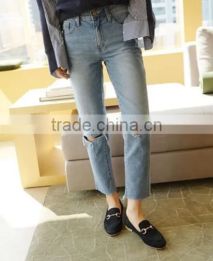 4783 Runwaylover Hot Sale Ladies Ripped Jeans photo-2