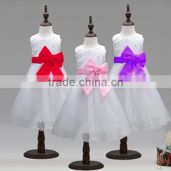 Sleeveless V-Neck Lace Ivory Flower Girl Princess Party Dress 2~12Years CL008938-2 photo-4