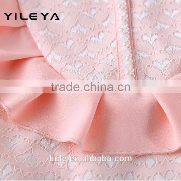 Cute Neck Designed Young Ladies Models Short Sleeve Blouse photo-6