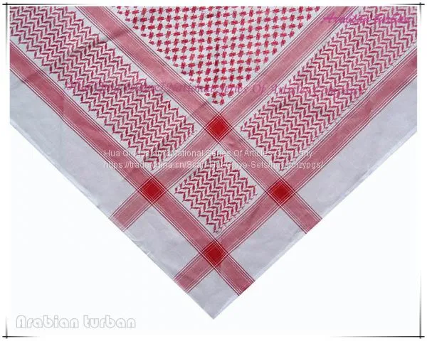 Arabian Mercerized Cotton Turban / Arab Scarf / Arabia Pure Cotton Jacquard Kerchief / Arabian Shemagh / Muslim Hijab Scarf photo-5