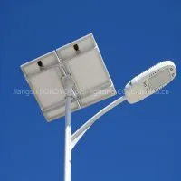 Hot-galvanized Lighting Pole Solar Street Led Lamp photo-2