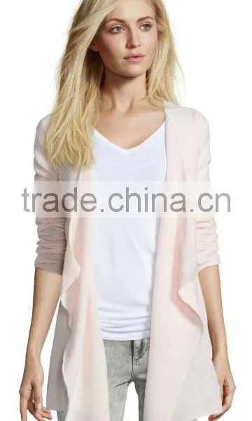Long Cashmere Open Front Draped Poncho photo-2