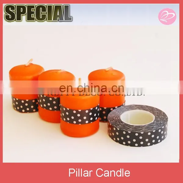 Pillar Diy Halloween Candle Washi Tape Candle