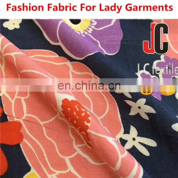 China Textile 100% Custom Printed Rayon Stretch Fabric/100% Viscose Fabric 165g photo-4