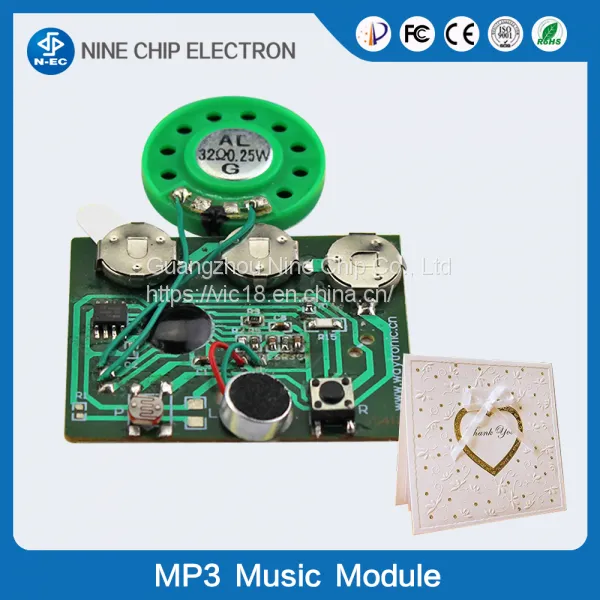 Programmable Music Module Greeting Sound Chip for Birthday Card Voice ic Chip