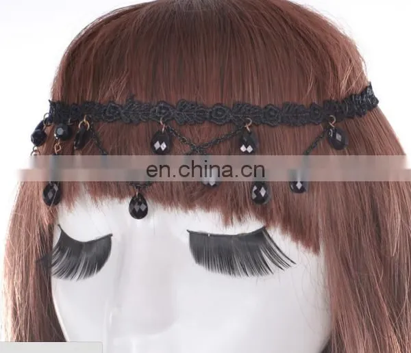 2016 Summer Design Crochet Hairbands Ventilate Mesh Black Lace Hairbands for Women