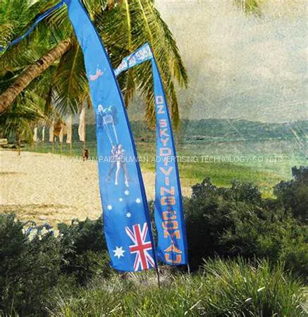 Custom Digital Printing Colorful Outdoor Display Big Bali Flag With Long Tail photo-4