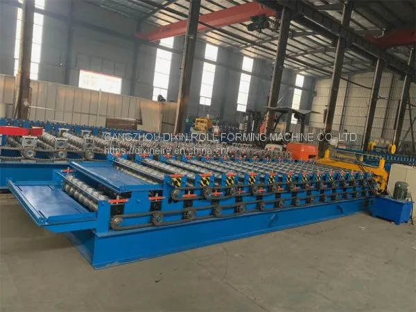 Floor Tile Double Layer Making Machine Steel Sheet Metal Roofing Rolls Forming Machine photo-4