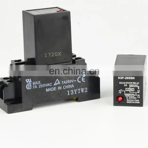 Din Rail Solid State Relay DC-AC H3F-205SN DC-DC H3FD-X05SN 5A Out Put 5-24VDC 100-220V AC photo-2