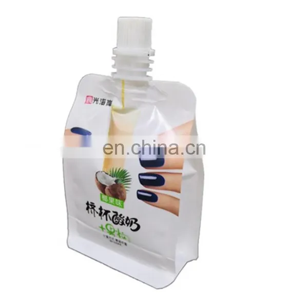 Custom Printed Stand up Packaging Plastic Bag for Fruit Juice With Safe Cap