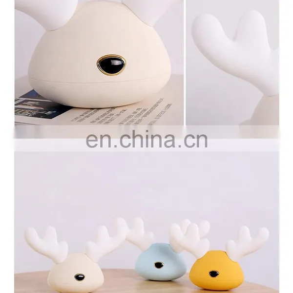 2021 Hot Sale Cute Deer Lamp Mini Rechargeable Portable Lamp For Bedroom Baby Car photo-4
