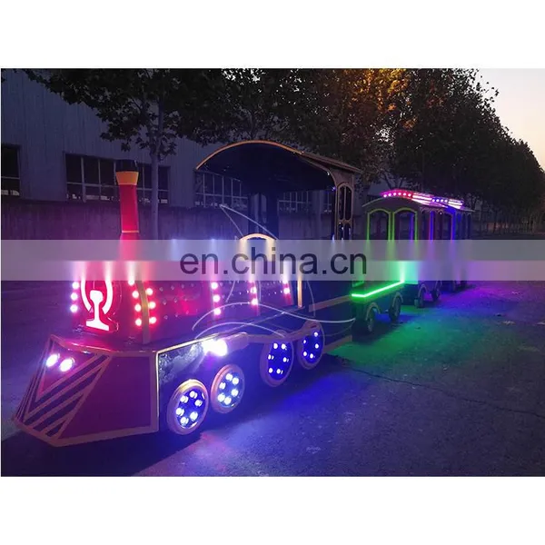 Outdoor Kids Electric Road Small Tourist Trackless Train Sets Factory for Sale photo-3