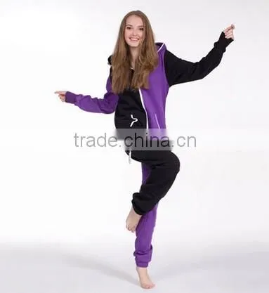 2015 OEM Summer Jumpsuits Color Matching Fleeces Ladies Conjoined Pajamas photo-6