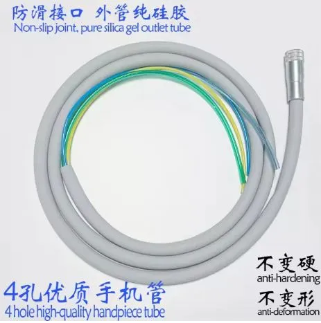 4 Holes Dental Handpiece Tube Metal Joint High Quality Hose Connector Dental High Speed Water Pipe Accessories Tools Parts