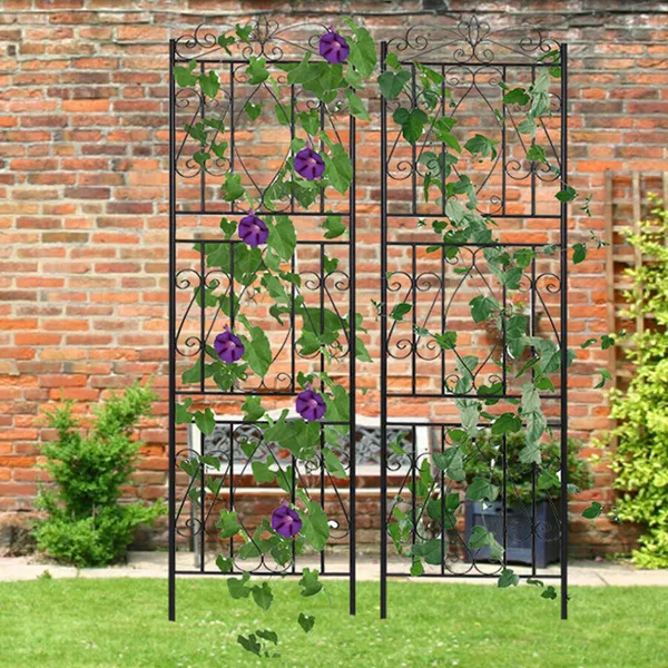 Wholesale Secure Wrought Iron Garden Fence | Modern Trellis for Privacy Landscaping photo-2