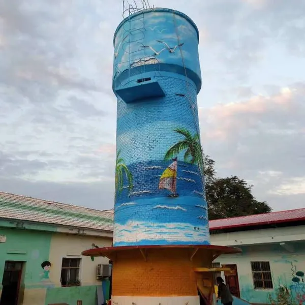 Hand-painted Wall Murals on Hanging Baskets in Luoyang, Henan; High-altitude Paint for Overpass Outer Walls; Painting and Graffiti on Cooling Towers, Chimneys, and Cooling Water Towers photo-2