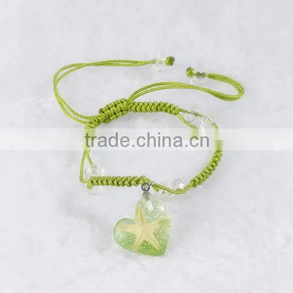 Latest Design Heart Shape Starfish Resin Bracelet Bangle photo-3