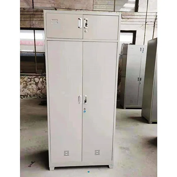 Manufacturer of Four-door Locker Wardrobes. Lockers for Employee Dormitories. Iron Storage Cabinets Are Customizable. photo-3