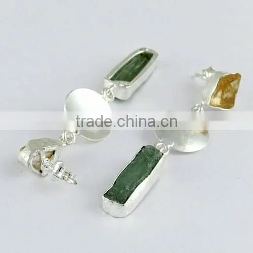 Beautiful !! Bezel Setting 925 Sterling Silver Earring, Fine Silver Jewelry, Handmade Silver Jewelry photo-4