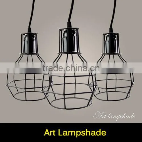 2015 Vintage Pendant Lamp Light Black Metal Iron Lampshade Lamp Cover E27 220V Loft Coffee Bar Restaurant Kitchen Lights