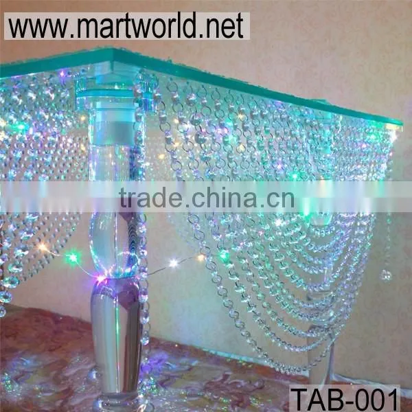 Latest Led Lighting Crystal Acrylic Table for Wedding Cake Stands,acrylic Wedding Table Decoration (TAB-001) Quality Choice photo-2
