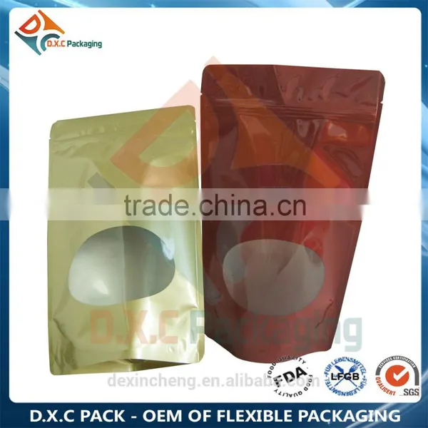 Snack Food Stand Up Pouches With Window For Food Packaging photo-2
