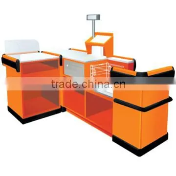 Trade Assurance New Design Cashier Stand for Supermarket JS-CC01, Cashier Counter for Sale photo-3